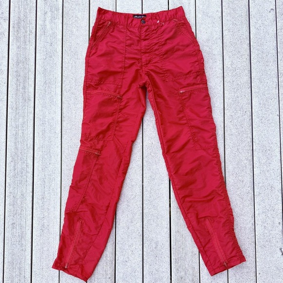 Authentic Vintage 1980s 80s Parachute Pants Nylon Zippers Men Women 29